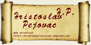 Hristoslav Pejovac vizit kartica